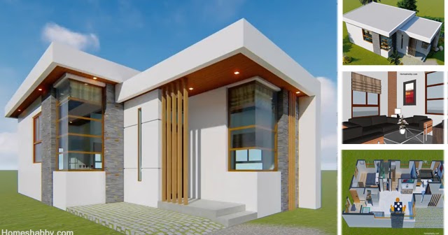  Desain  dan Denah Rumah Minimalis Kontemporer Atap  Beton 
