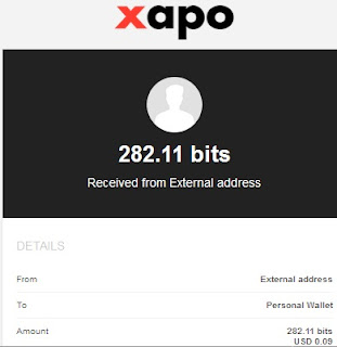 dinerito recibido en cuenta de xapo bitcoin