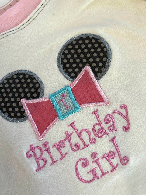 Premier +2 Create birthday shirt with appliques, fun font.  The design was used to make a toddler Raglan shirt from Kwik Sew Sewing for Toddlers