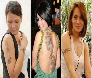 Indonesia Artis more beautiful and sexy Have Tattoos on Fahrani Empel,Nikita Mirzani,Olla Ramlan.Ratu Felisha,Love Penelope,Sheila MarciaQuote