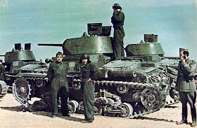 24 March 1941 worldwartwo.filminspector.com Italian Fiat M13/40 tanks Afrika Korps