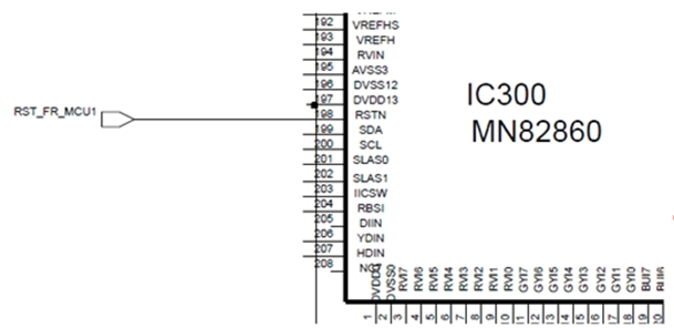 Tín hiệu RST_FR_MCU1 đưa tới khởi động IC-  A/D (MN82860)