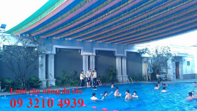 Lưới che nắng đa sắc cho bể bơi tại Hồ Chí Minh
