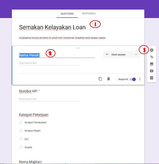 Contoh Soalan Google Form - Soalan bs