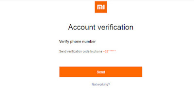 Account Verification - Mi Account - Xiomi 