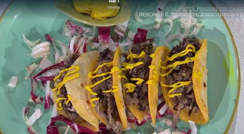 Tacos straccetti e radicchio ricetta sorelle Andriolo