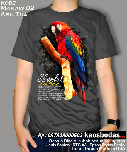 Kaos Burung Makaw 02