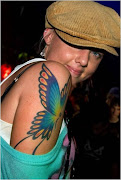 Full color of butterfly tattoos design, very nice for girl