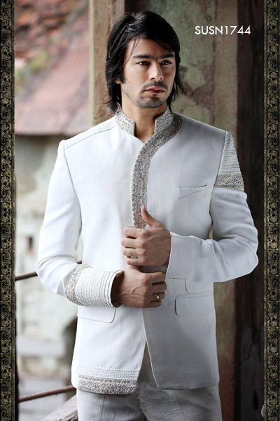 A desirable suit for a deserving man Pristine white shade blazer features