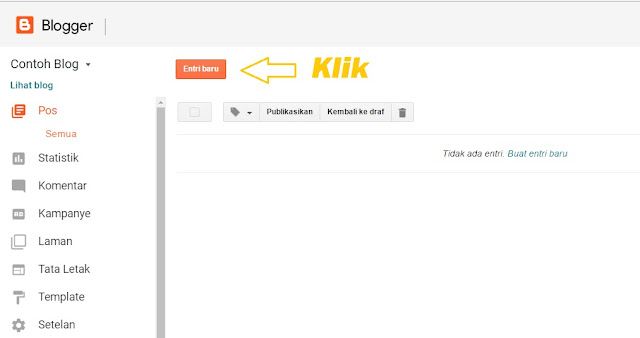 Cara Posting Artikel Blog dan Mengenal Tombol Dalam Halaman Entri