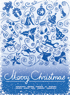 雪景色のクリスマスの背景 PATTERNS, SNOW-POINT FRAME VECTOR イラスト素材