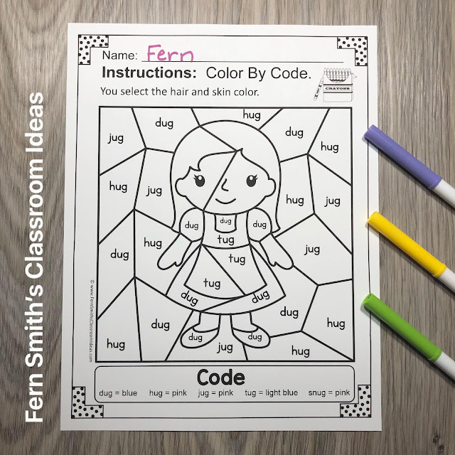 Click Here to Download This Color By Code Kindergarten Remediation of CVC Words, The -ore Word Family For Struggling Readers With a Cute Mary Had a Little Lamb Theme Worksheets Resource for Your Classroom Today!