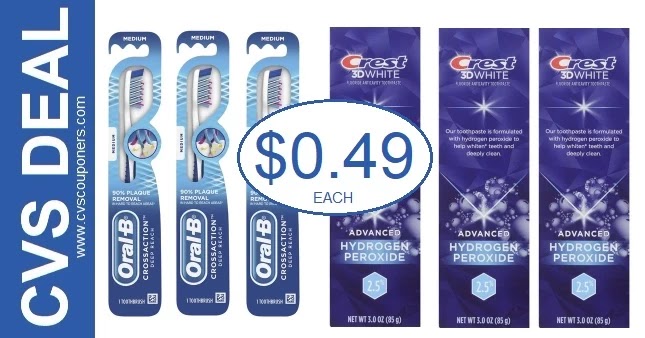 Amost FREE Crest Toothpaste or Toothbrush CVS Deal