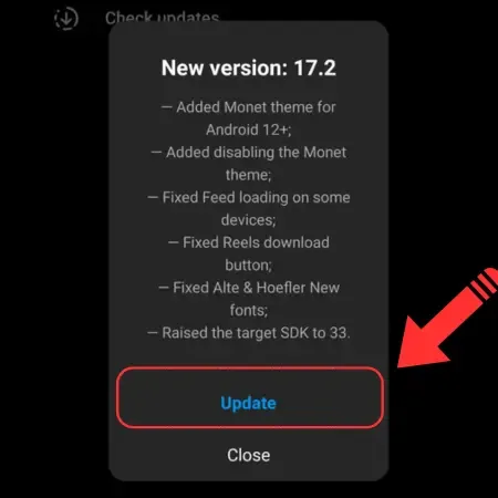 How to Update Instander?