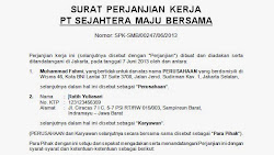 [.doc] CONTOH SURAT PERJANJIAN KERJA (KONTRAK KERJA) KARYAWAN & PERUSAHAAN - Lanjutan