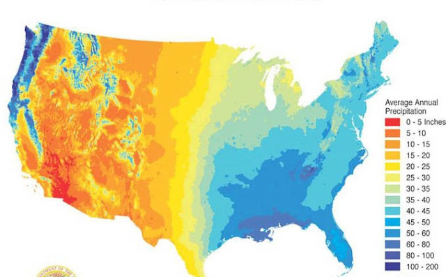 Precipitazioni Annue Stati Uniti