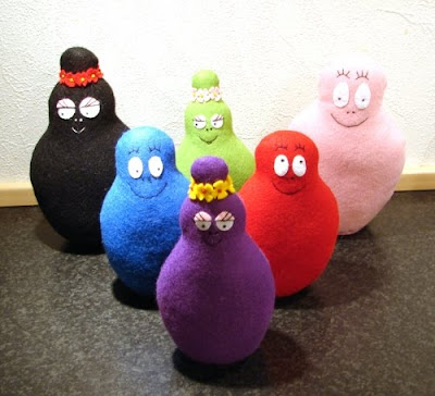  felt barbapapa bowling set wow someone has a lot of love to give via