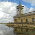 Normanton church seen while cycling round Rutland water