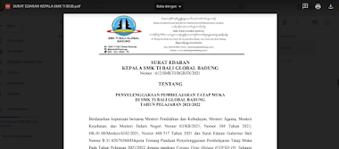 Surat Edaran dan Petunjuk Juknis PTM (Pembelajaran Tatap Muka)