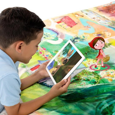 SpinTales Enchanted Duvet, Interactive And Pop Up Storytelling Blanket Works With An iPad