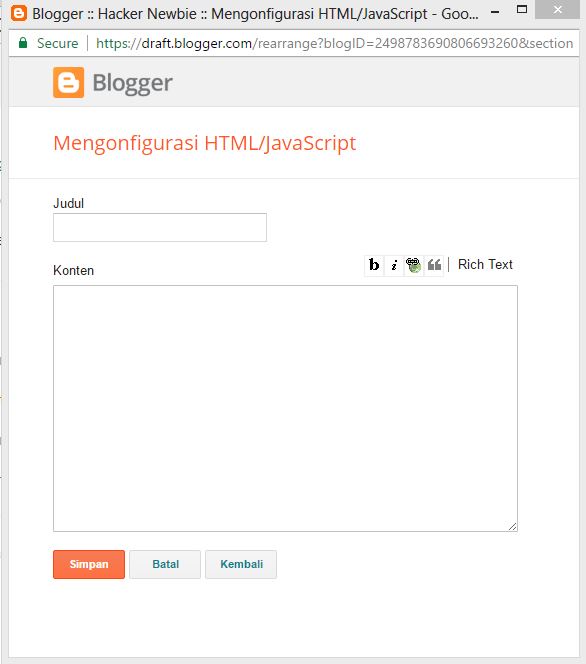 cara mudah membuat widget melayang di blog