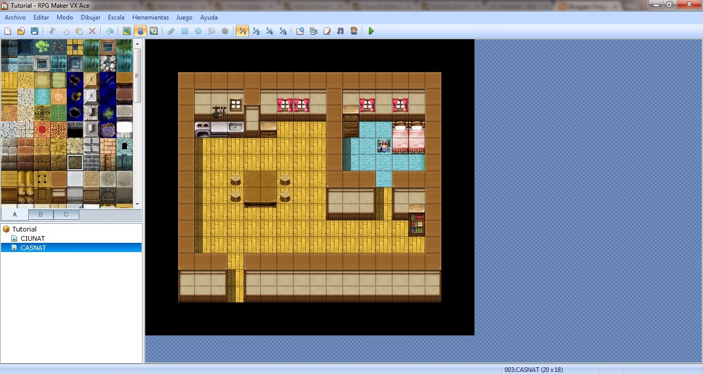  mapas predefinidos que vienencon RPG Maker VX Ace , en concreto éste