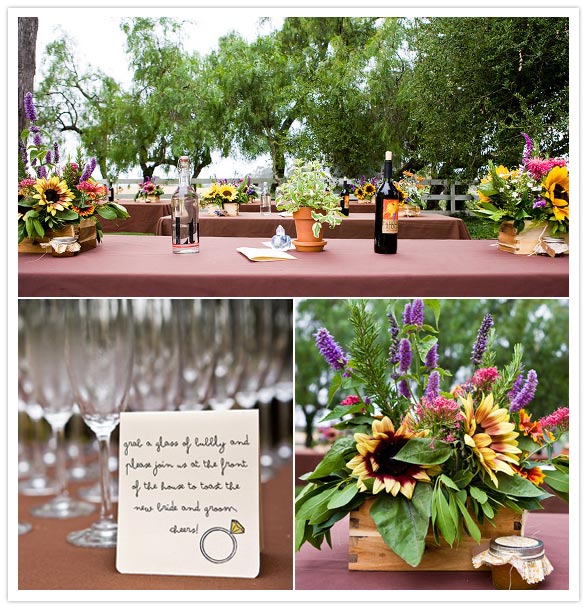 who says an outdoor wedding can't be glamorous Love these fresh spring 