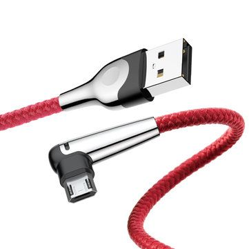Baseus 2.4A Double-insertion Reversible Micro USB With LED Light Fast Charging Data Cable 1.2M 