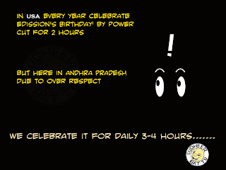 in usa every year celebrate edission's b'dayby power cut for 2 hours 