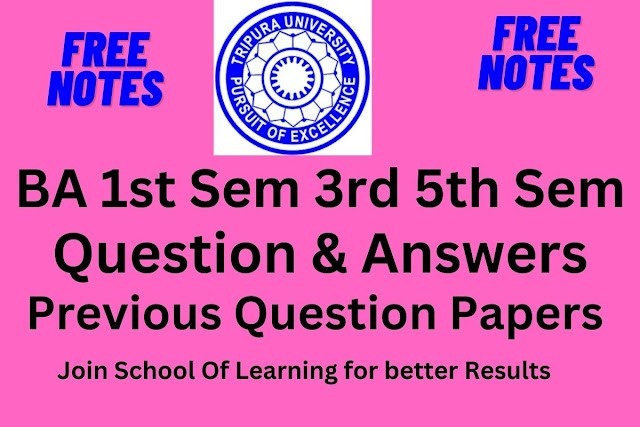 Tripura University Previous Year Question Paper Solution19