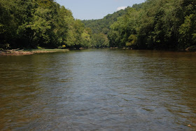 A view of the Elk River. 