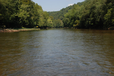 A view of the Elk River. 