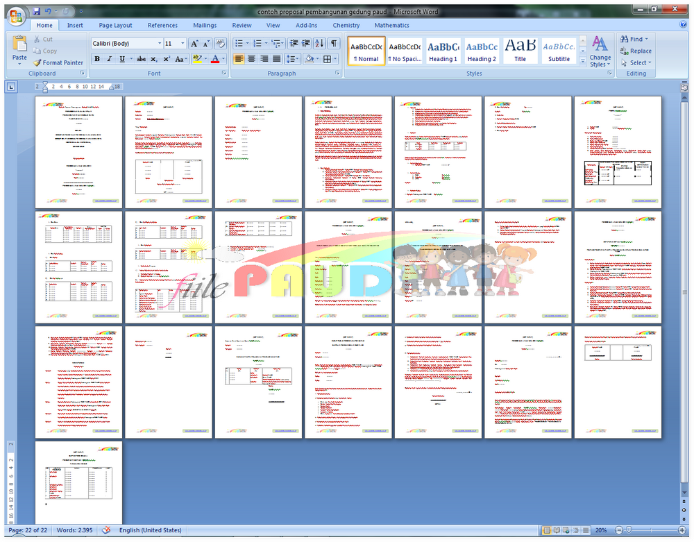 Download Contoh Proposal Pengajuan Pembangunan Gedung Paud 