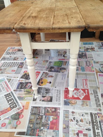 DIY Upcycled table and chairs before and after