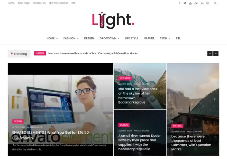 Light Blogger Template | Free Blogger Template 2021