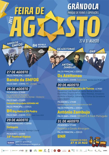 Concertos Entrada Livre Feira de Agosto 2015 Grândola