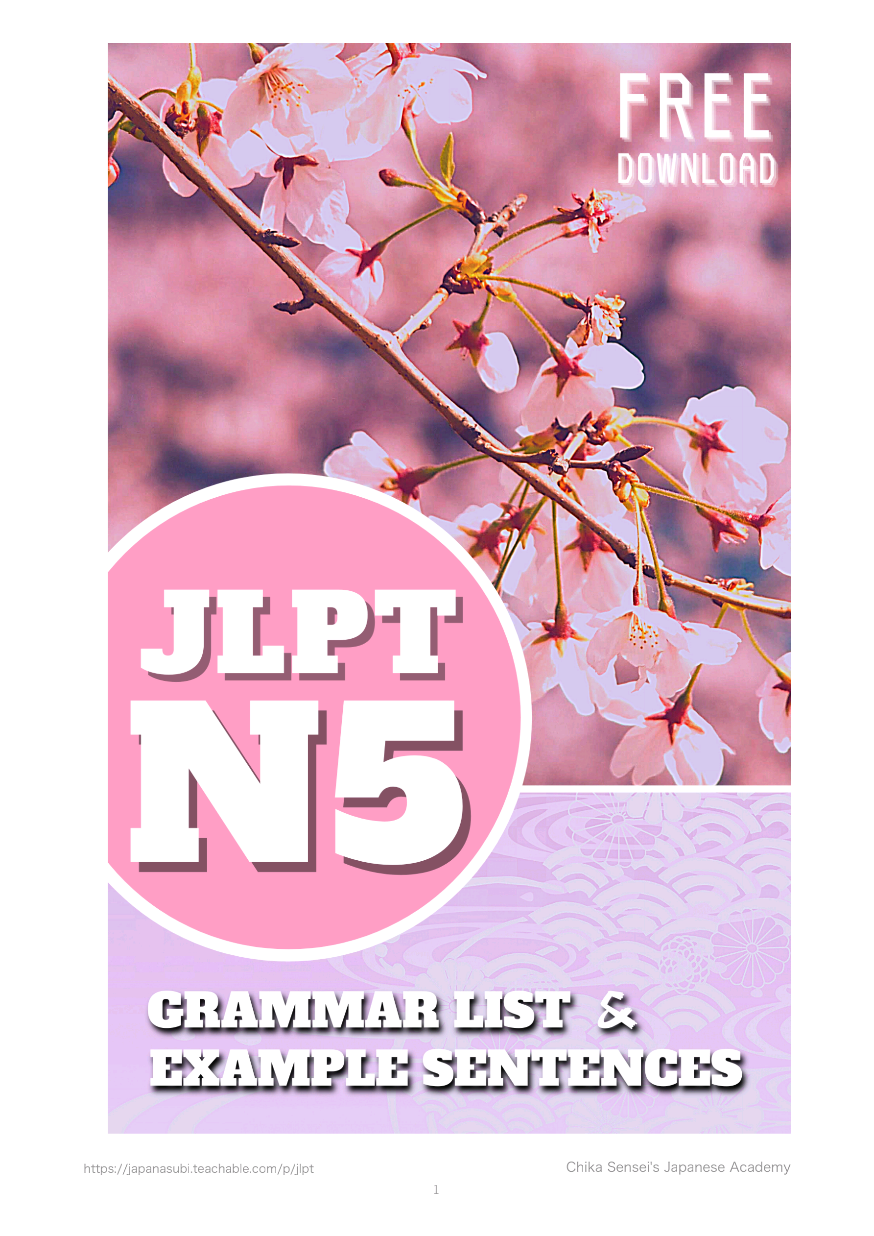 jlpt n5 grammar list & example sentences