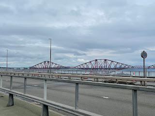 Forth Rail Bridge as seen from the Road Bridge.