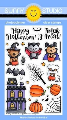 Sunny Studio Stamps Blog: Introducing New Too Cute To Spook Halloween 4x6 Clear Photopolymer Stamp Set