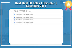 Bank Soal Sd Kelas 1 Semester 1 Kurikulum 2013