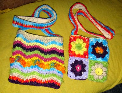 crocheted bags