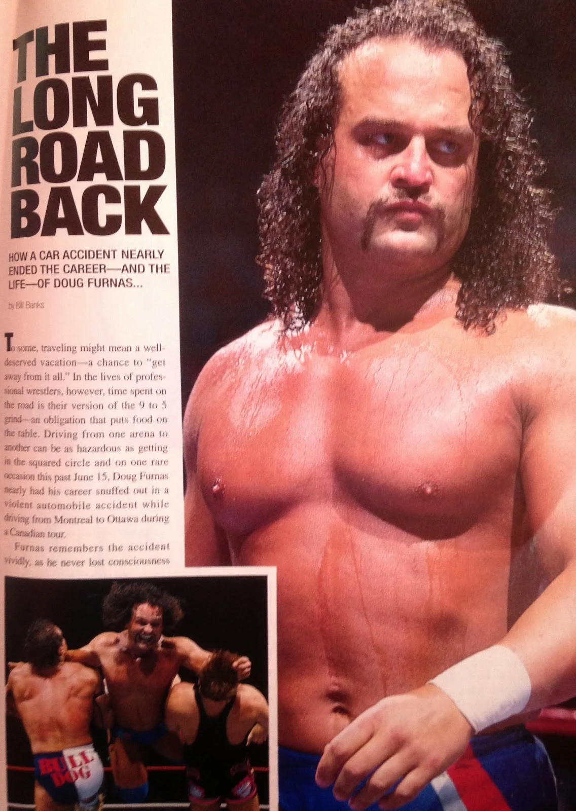 WWE: WWF RAW MAGAZINE - January 1998 - A report on the car crash that nearly killed Doug Furnas