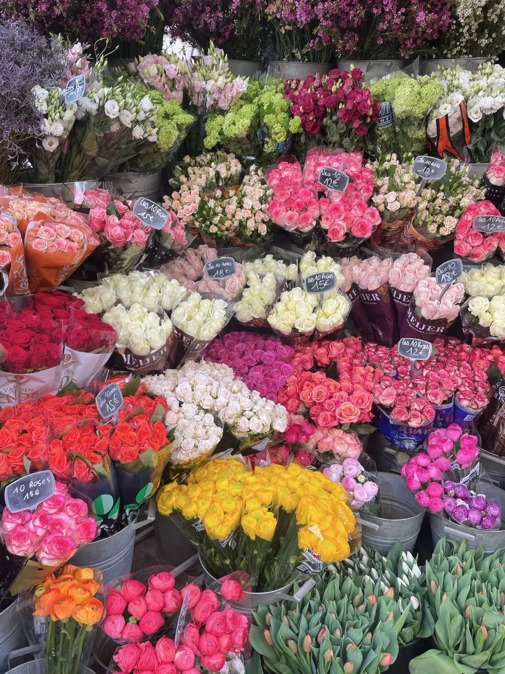 Fresh spring flowers in Paris - luxury travel blog