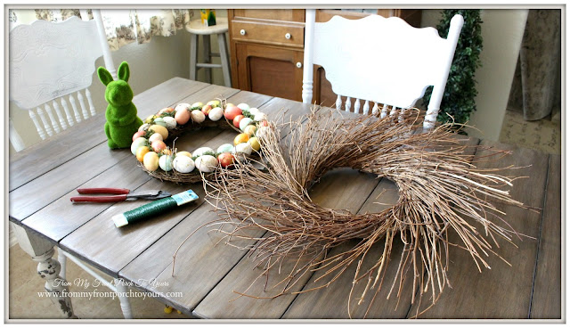 From My Front Porch To Yours- Easter Wreath-Grapevine Wreath