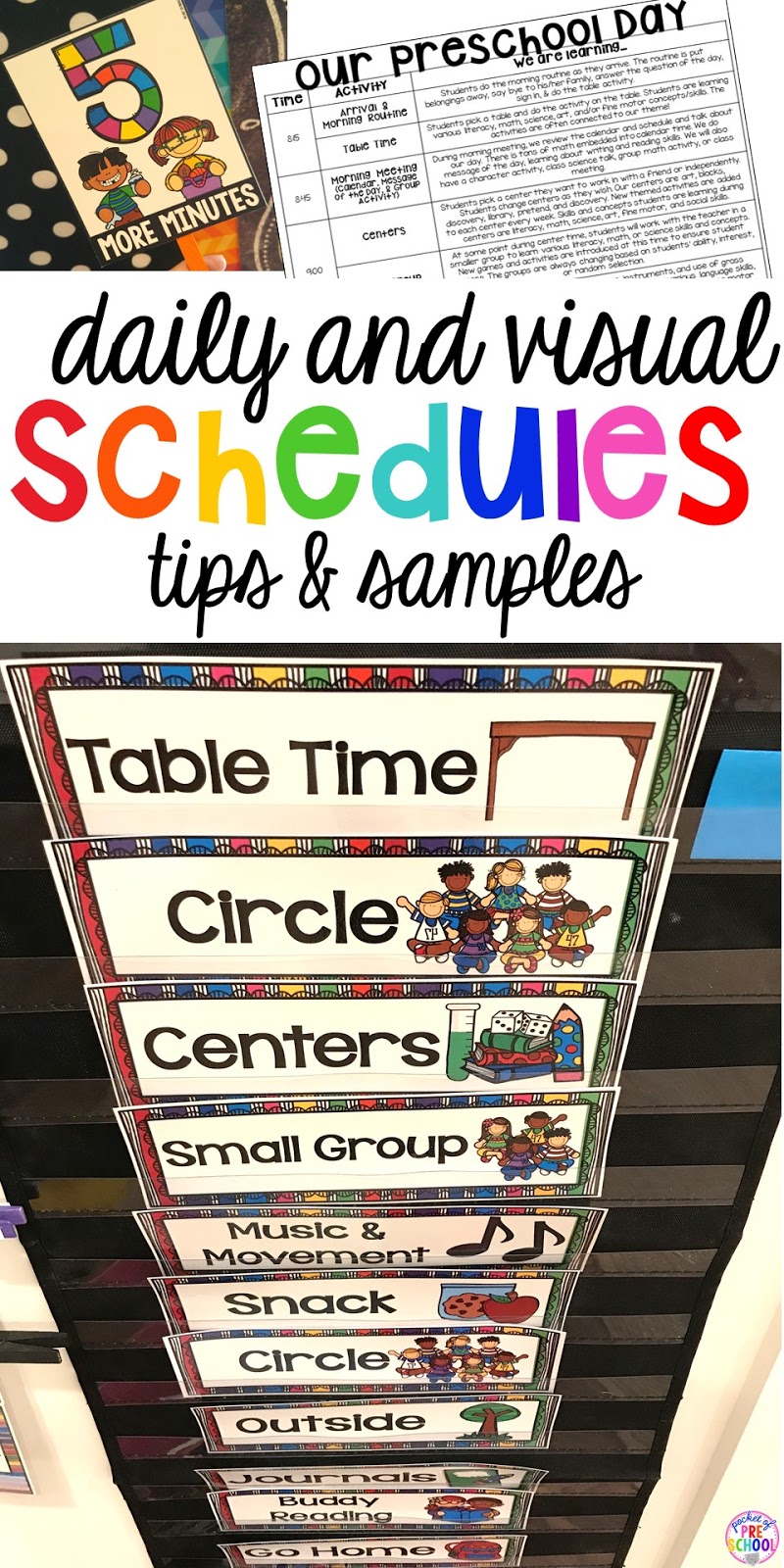 Preschool Daily Schedule and Visual Schedules - Pocket of Preschool