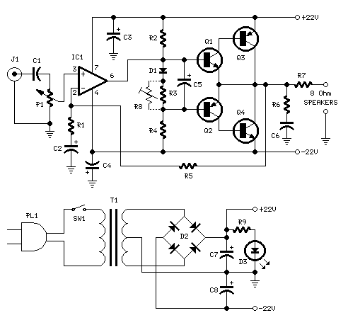 Cara Membuat Mini  Amplifier Rangkaian Power Mini  
