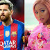 DJ Cuppy begs Messi to join Man United