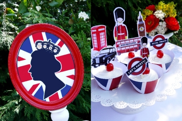 A British Inspired London  UK Party  with Printables Party  