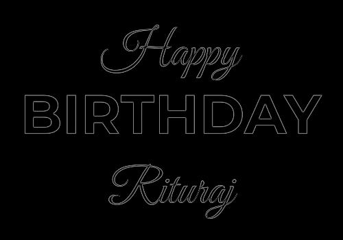 Happy Birthday Rituraj (Animated GIF)