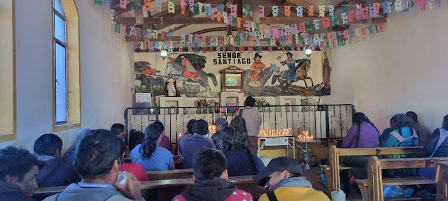 Fest des Apostels Santiago in Cancha P'ujru, am 25. Juli. Potosí - Bolivien